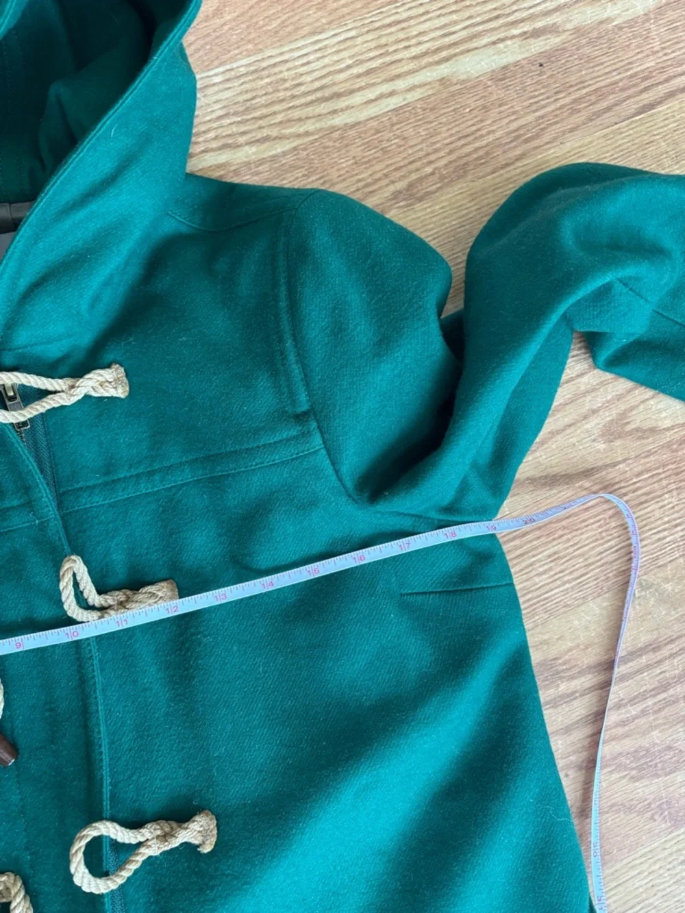 J.Crew Wool Cashmere Toggle Coat – Emerald Green – Size 6 - Picture 8 of 11